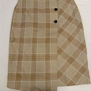 Elegant Checkered A-Line Skirt